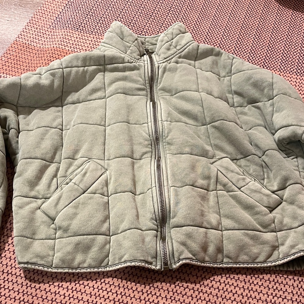 Free people dolman green quilted jacket - Picture 6 of 8
